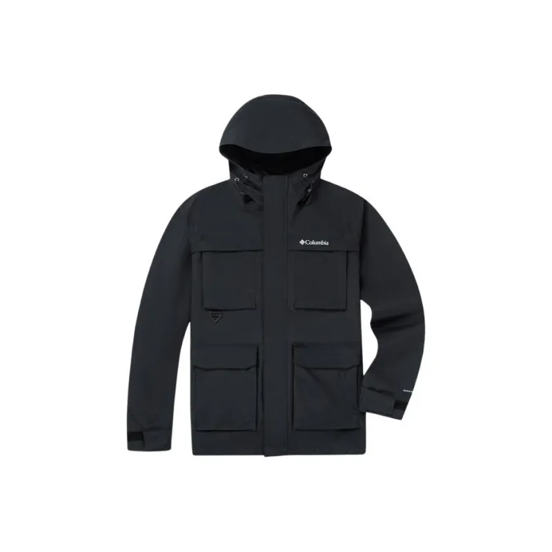 Columbia Waterproof And Windproof Windbreaker Jacket Men's Black-0