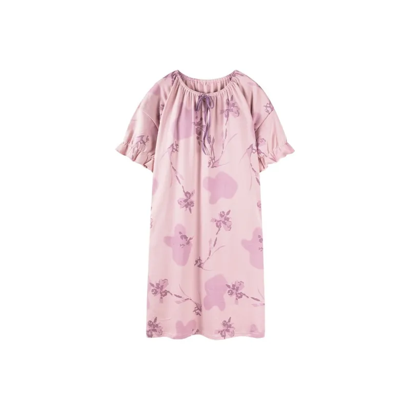 JINXU Nightgown Women's Light Lavender-0