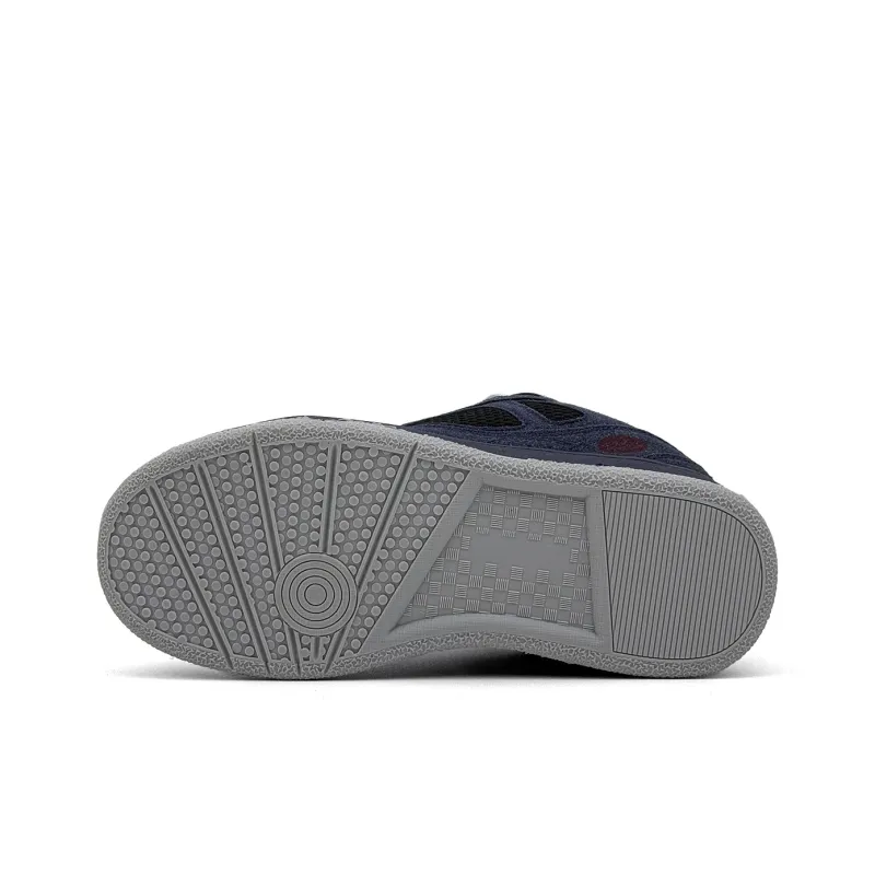 Mengsai Anti Slip Wear Resistant Low Top Skateboard Shoes Unisex Dark Blue Gray-6