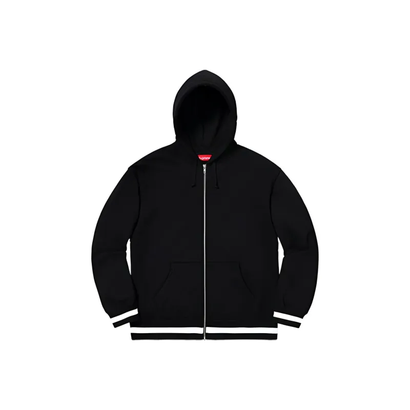 Supreme Old English Stripe Zip Up Sweatshirt-1