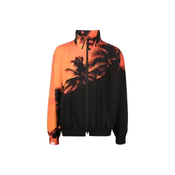 Blue Sky Inn Palm tree Print Bomber Jacket