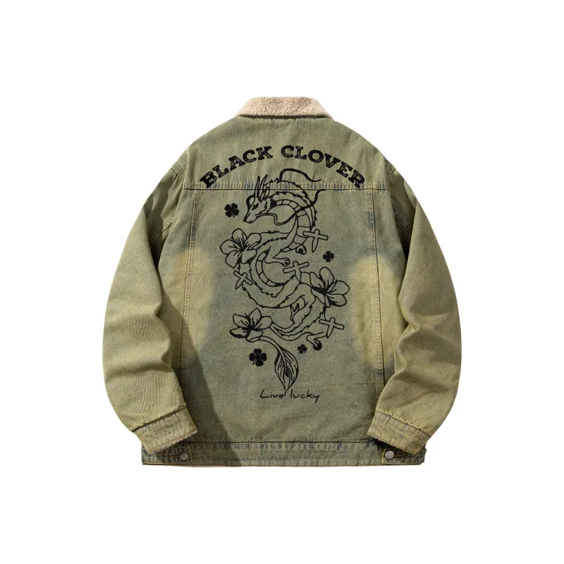 BLACK CLOVER Denim Jacket Unisex-4