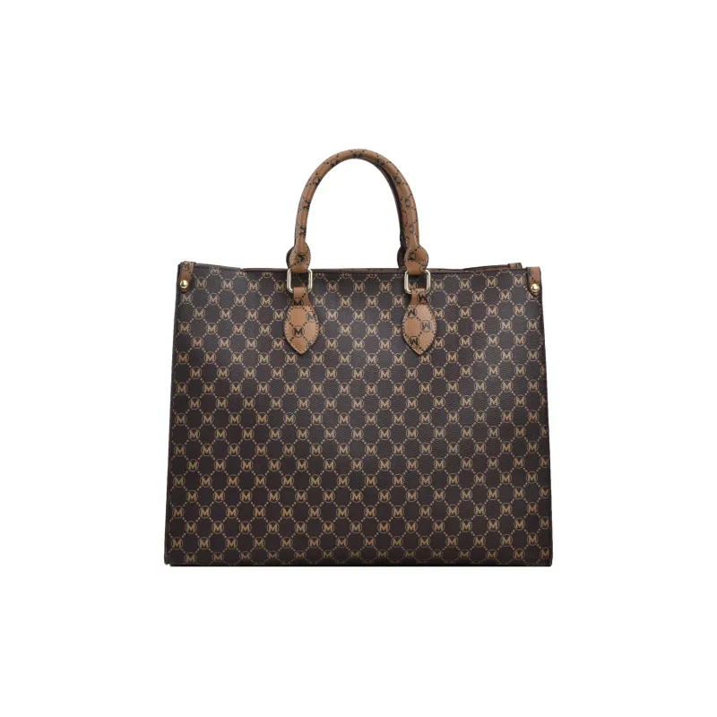 Yalu PU Handbag Regular Unisex Black/Coffee/Brown/Beige-4