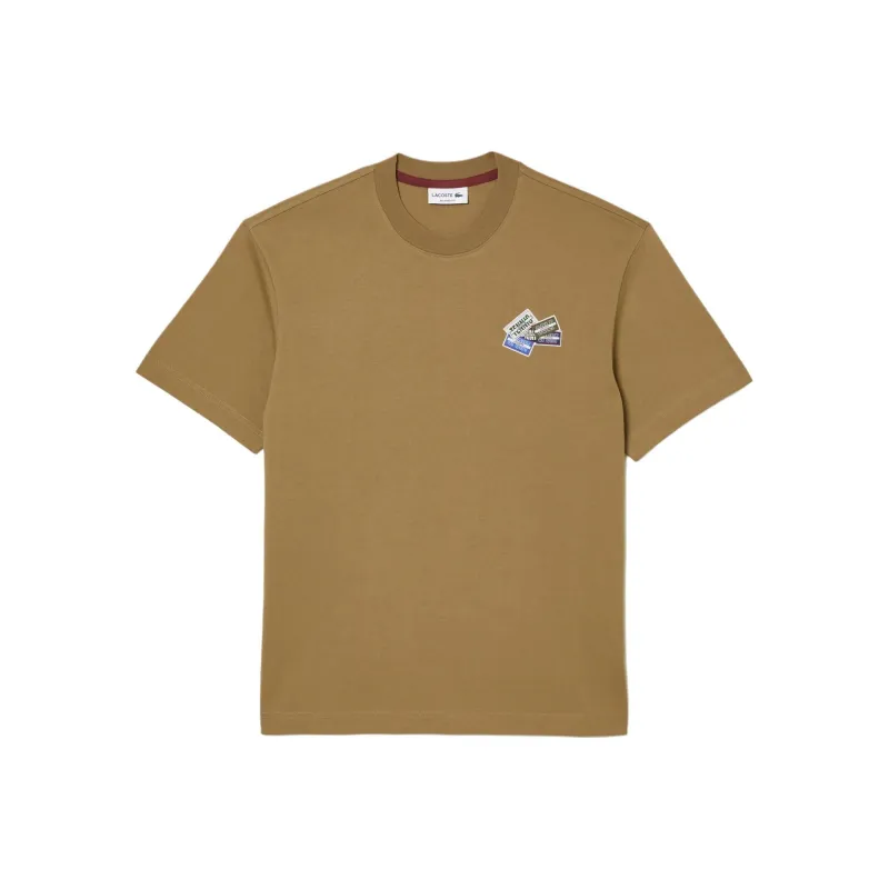LACOSTE T Shirts Men Brown-0