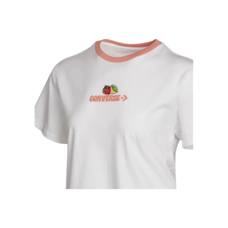 Converse Chuck Taylor SEASONAL T Shirt Women's White-3