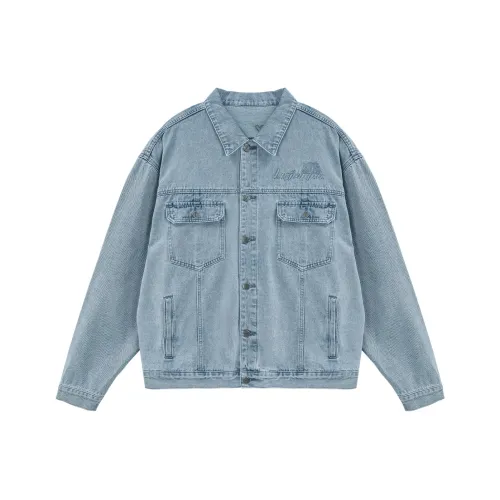 LUJIAMEN x XILU,LIANMINGKUAN Denim Jacket Unisex Light Blue