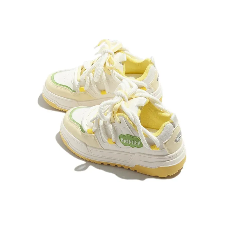 MABEL&CO Abrasion Resistant Lightweight Height Increasing Low Top Skateboard Shoes Women's-6