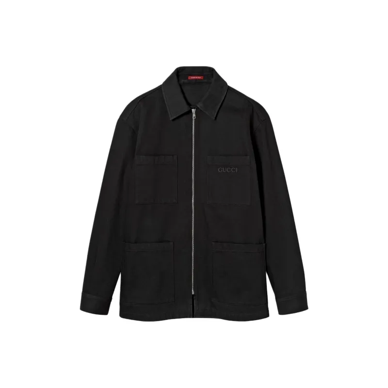 GUCCI Denim Jackets Men Black-0