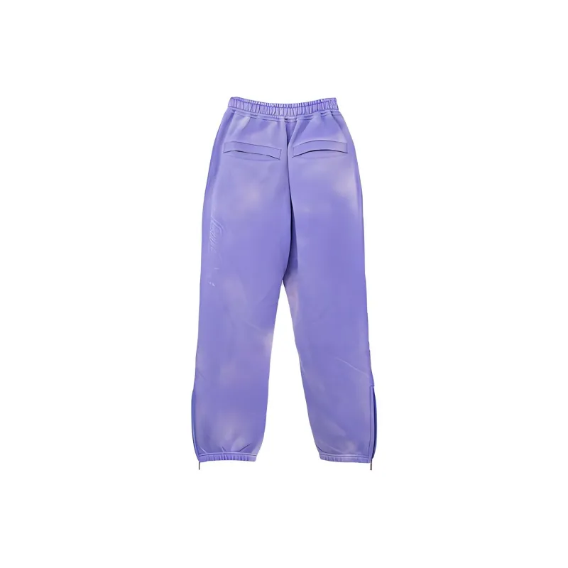 WE11DONE Iridescent Logo Hand Bleached Zip Lounge Pants-1
