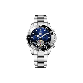 Lushika Submariner Collection Mechanical Movement Stainless Steel Watchband Watch Men's Watches Blue Dial