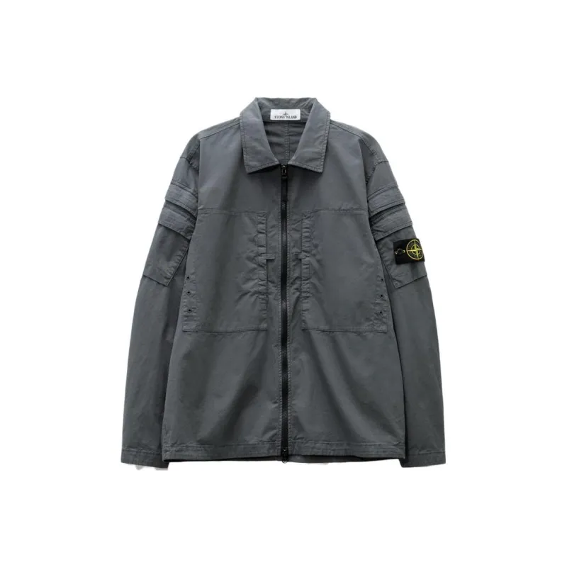 STONE ISLAND FW23 Jackets & Coats Men's Lead Gray-0