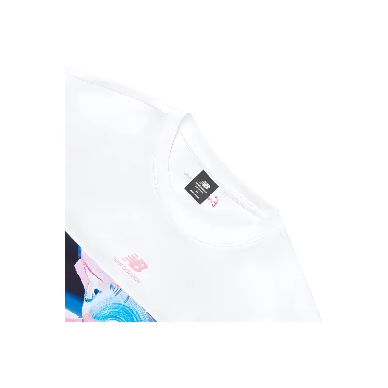New Balance Drop Shoulder Sleeve T Shirt Women's White-6