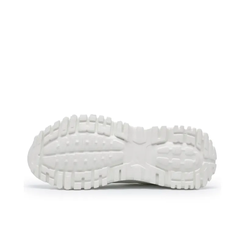 Singing Abrasion Resistant Breathable Height Increasing Low Top Chunky Sneakers Unisex White-4