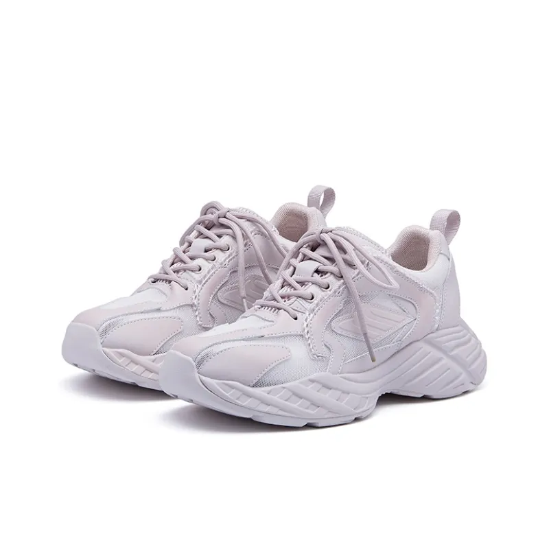 BURGELY Breathable And Lightweight Low Top Chunky Sneakers Women's-7
