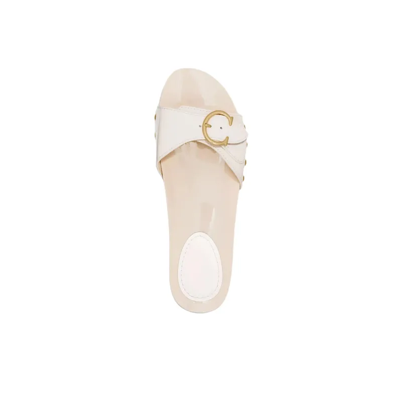 COACH Bleeker Slide Slippers Women's White-3