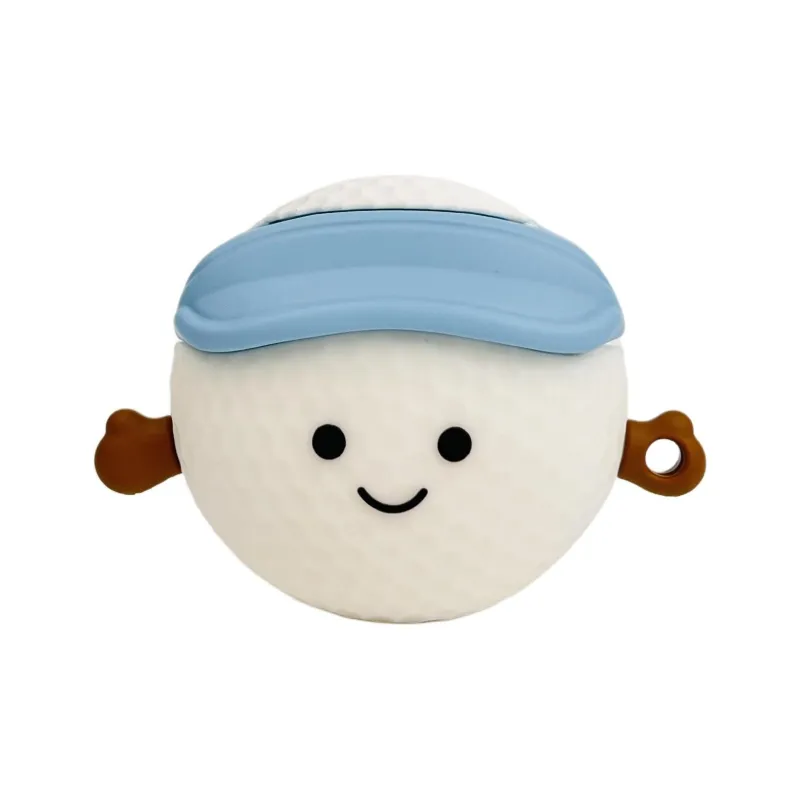 Sopi Compatibility With Apple AirPods 4/2/3/AirPods Pro/Pro 2 Silicone Golf Ball Character Lanyard Headphone Cases-4