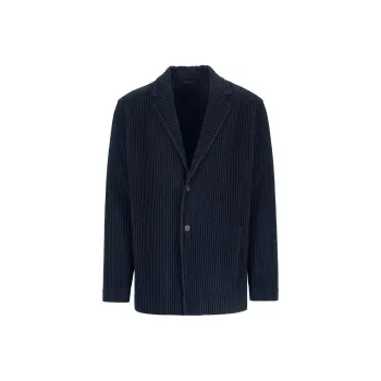 Homme Plissé Issey Miyake Single Breasted V Neck Blazer