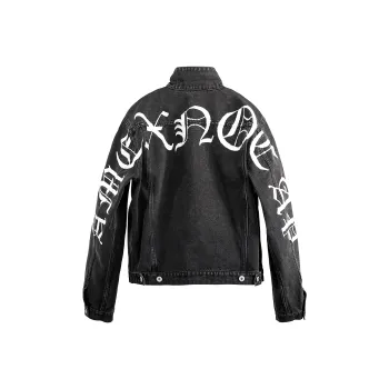 Amexnocap Denim Jacket Unisex Black