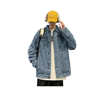 Tonlion Denim Jacket Men's Medium Denim Blue