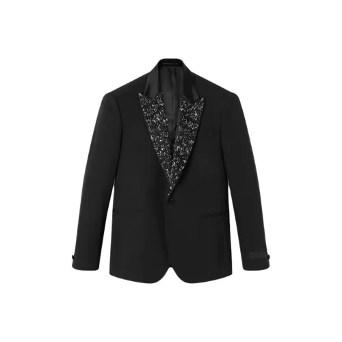 VERSACE Business Suits Coats Men's Black