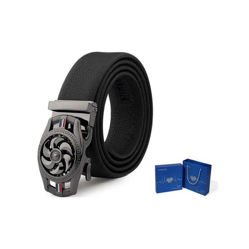 VINEY Cow Leather Belts Men's Width 4CM-4