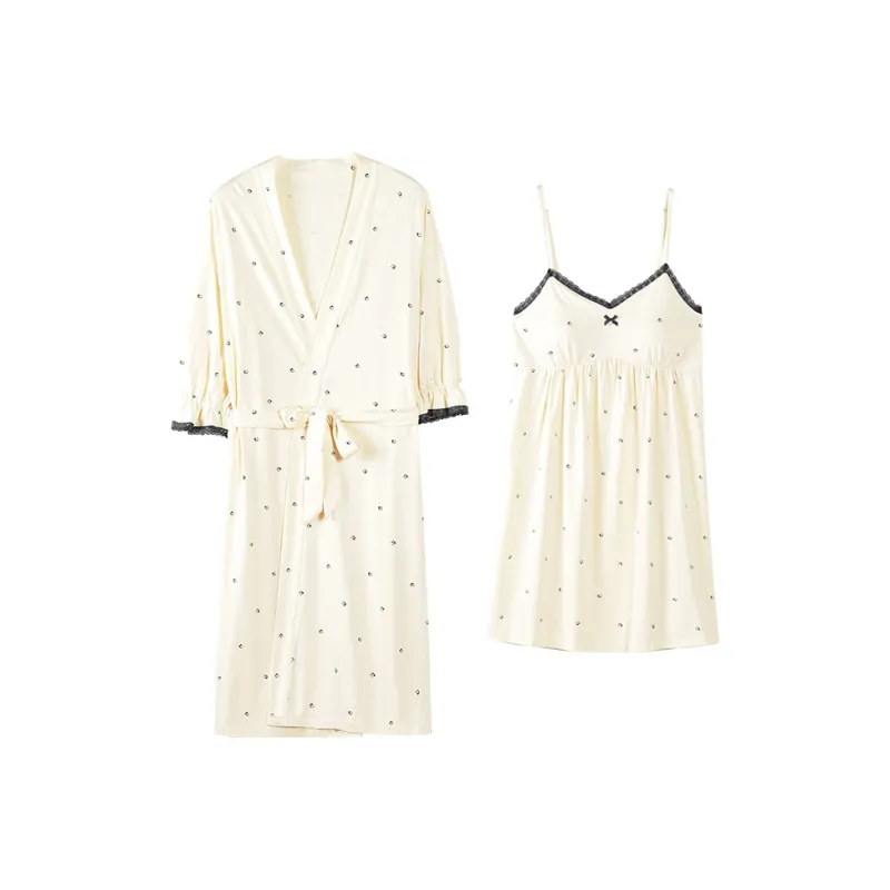 White Ran Loungewear Nightgown Women's-19