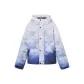 Transparent Blue with Cloud Print