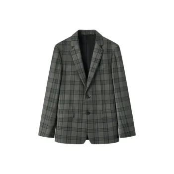 DEGAIA FW24 Business Suit Men's Dark Brown Plaid