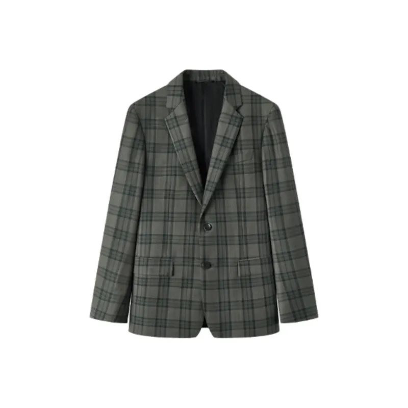 DEGAIA FW24 Business Suit Men's Dark Brown Plaid-0