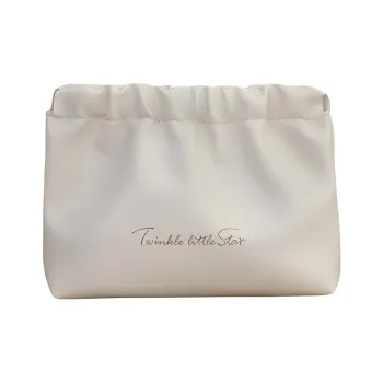 LETOO PU Makeup Bag Women's Milk Apricot White/Rose Pink/Mocha/Classic Black