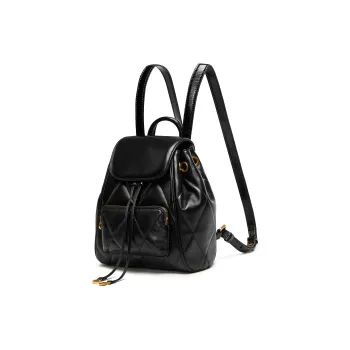 Staccato Sheepskin With Artificial Leather Backpack Women's Texture Black