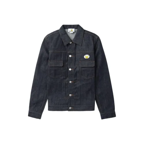 A.P.C X Pokemon Logo appliqué Denim Jacket