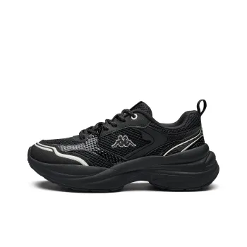 Kappa Anti-Slip Wear-Resistant Low-Top Chunky Sneakers Women's Black Winter White