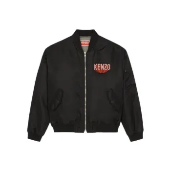 KENZO 3D Logo Patch Zipped Bomber Jacket