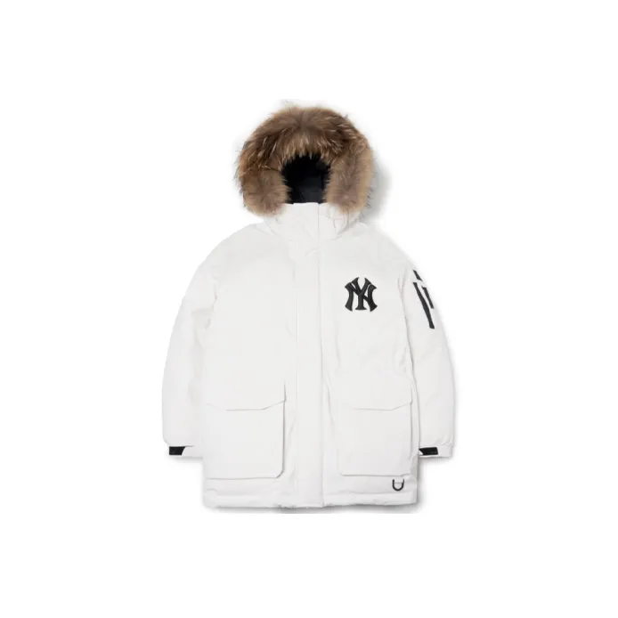 MLB Down Jacket Mid Length Unisex White-0