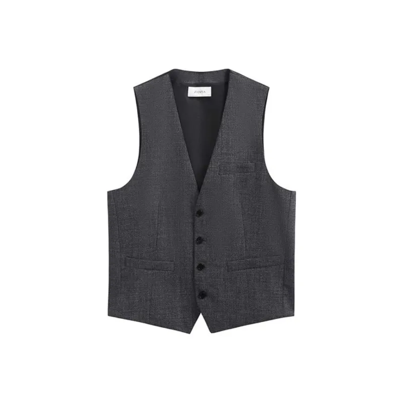ZIOZIA Vests Men Gray-0