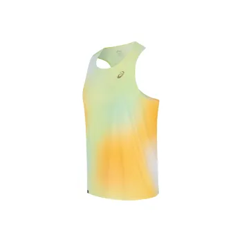 Asics Tank Top Unisex Orange Green Print