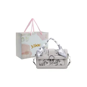 Yalu PU Shoulder Bag, Crossbody Bag, Handbag Unisex Gray/Pink