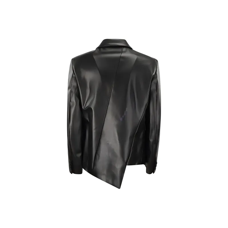 CDG FW24 Leather Jacket Women's Black-1