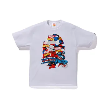 A BATHING APE X Marvel Comics Camo Captain America Tee