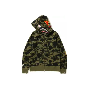 A BATHING APE 1st Camo Windstopper Ponr Shark Full Zip Hoodie