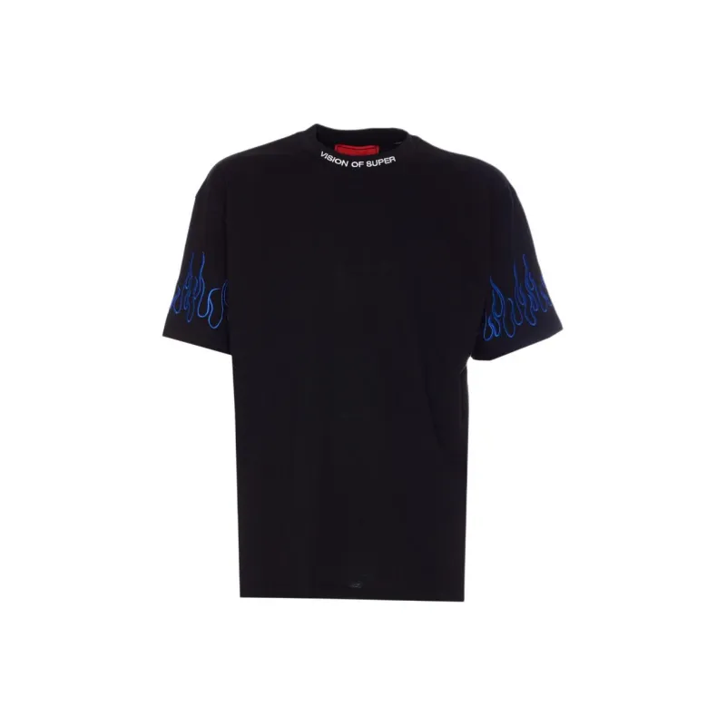 Vision Of Super Flame embroidered T shirt-0