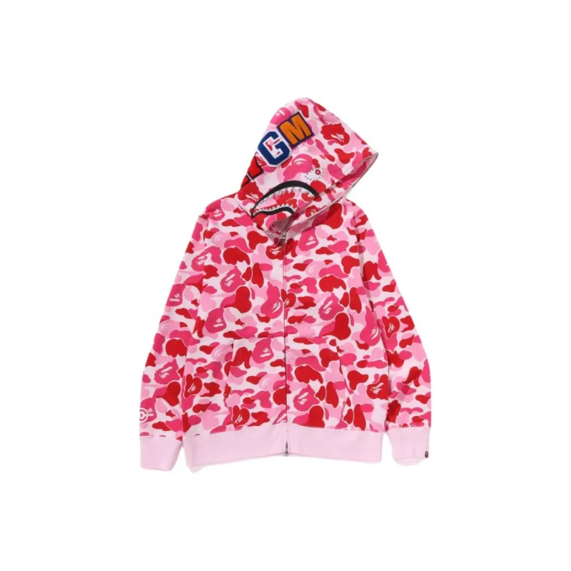 A BATHING APE Abc Camo Crystal Stone Shark Full Zip Hoodie-3