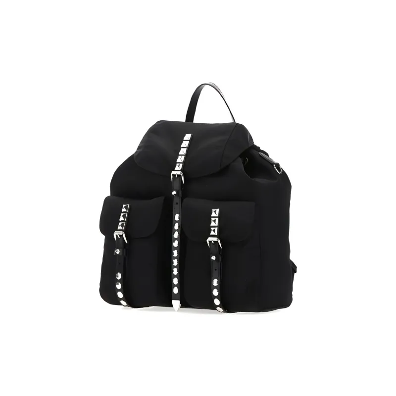 PRADA Nylon Fabric Backpack Medium Size Black-1
