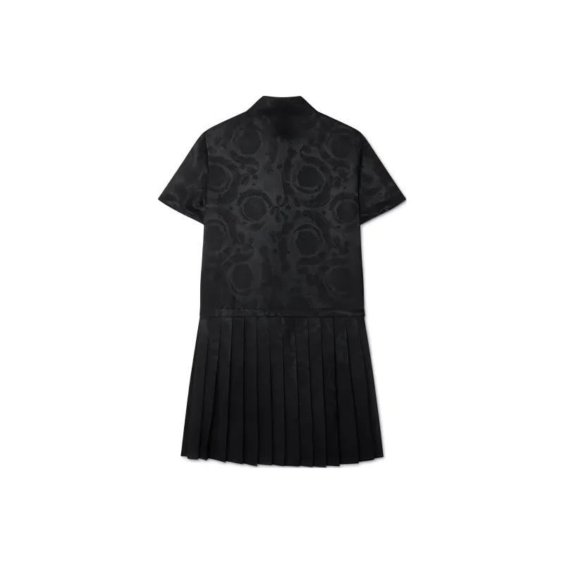 VERSACE Barocco Lavalli�re Pleated Mini Dress-1