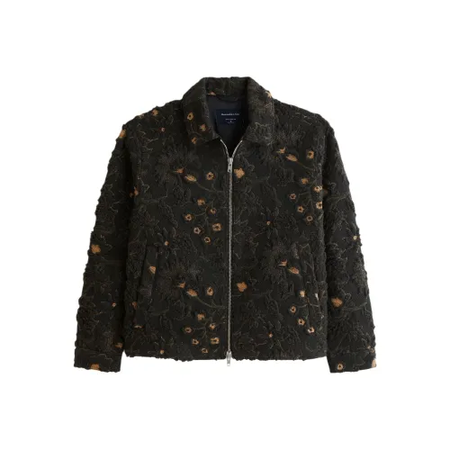 AF Jackets Coats Men's Dark Gray Floral