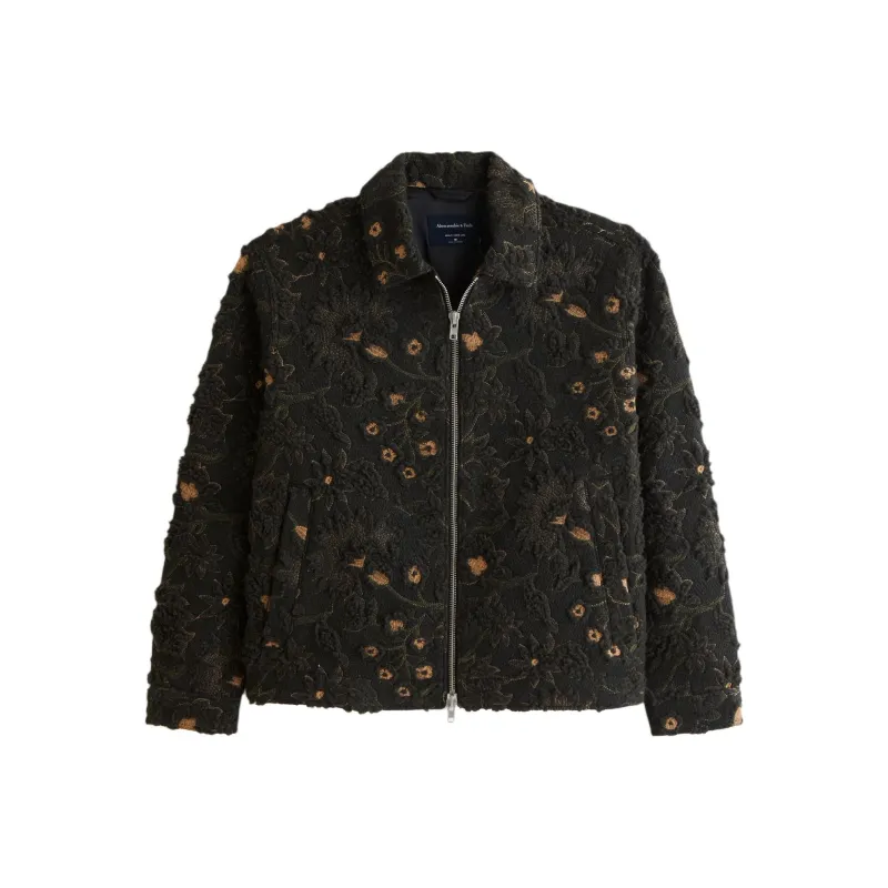 AF Jackets Coats Men's Dark Gray Floral-0