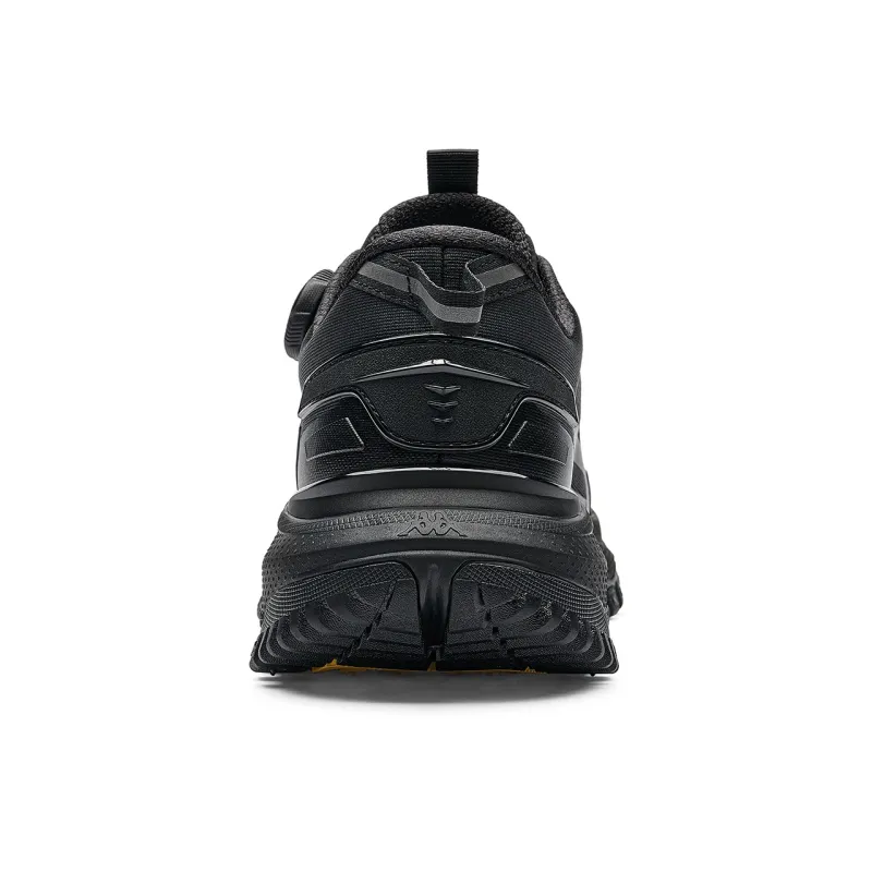 Kappa Anti Slip Wear Resistant Low Top Running Shoes Men's Black Silver-4
