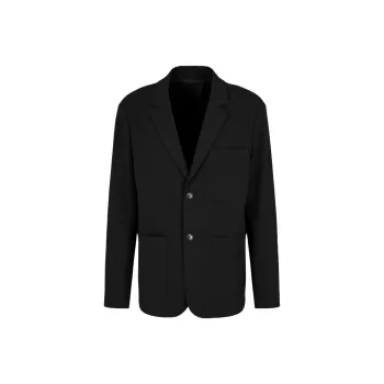EMPORIO ARMANI Single breasted Jacket In Compact Fabric With A Wool Finish