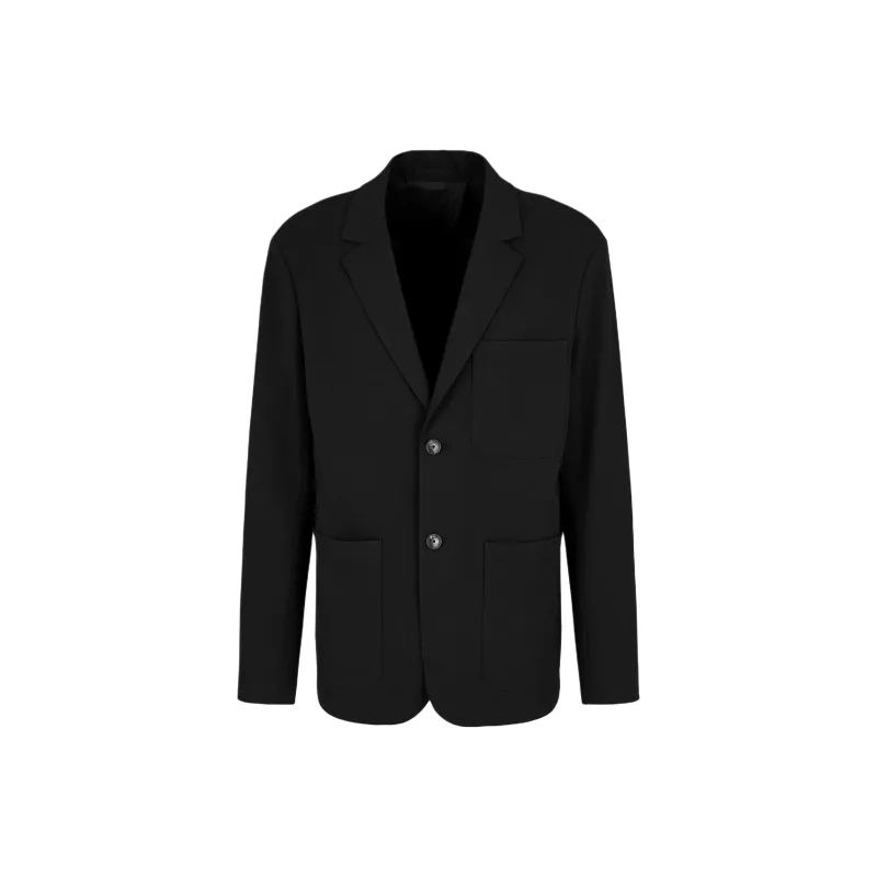 EMPORIO ARMANI Single breasted Jacket In Compact Fabric With A Wool Finish-0
